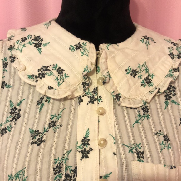 Pilcro Keira Collared 100% Cotton Button Up Blouse - Picture 3 of 8